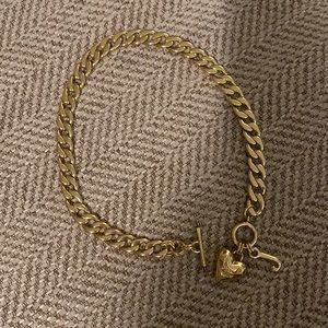 Juicy Couture gold chain heart pendant necklace